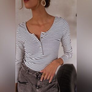 Justine stripe bodysuit